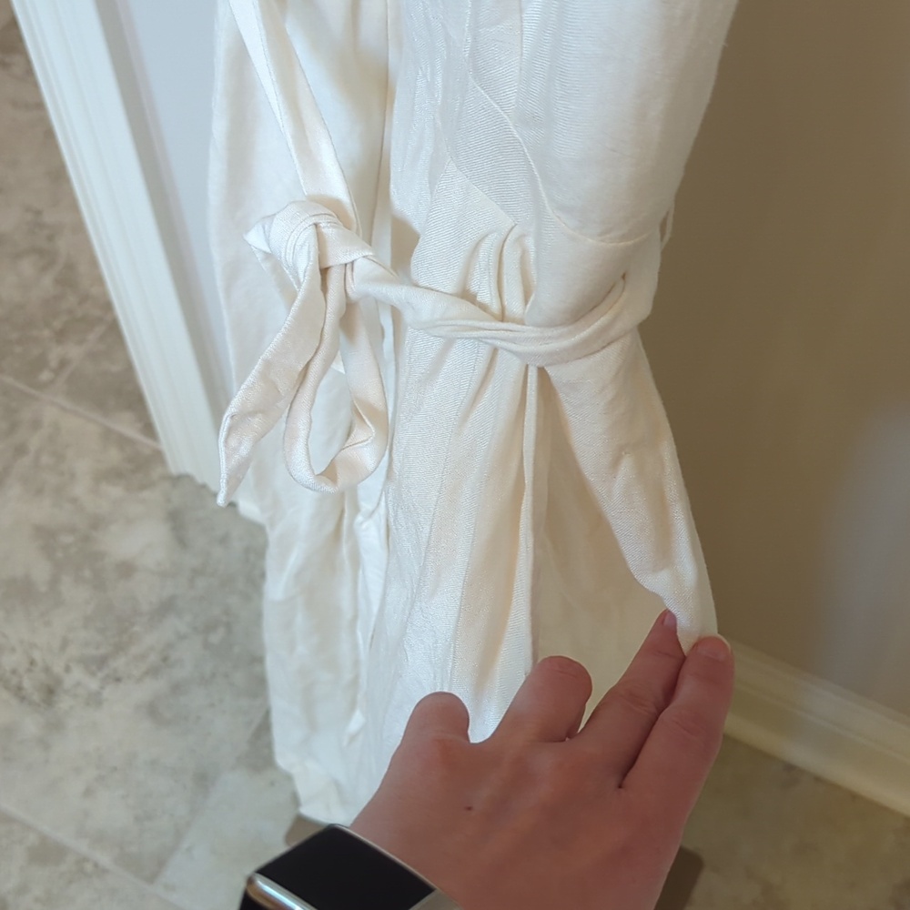 LOFT White Linen Jumpsuit - Picture 4 of 7